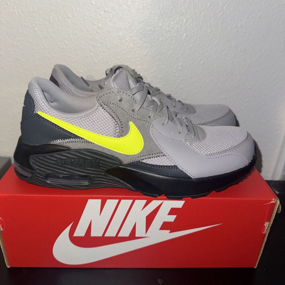Nike Air Max Excee Atmosphere Grey Neon Yellow FZ5486-007 Men’s 10.5 New